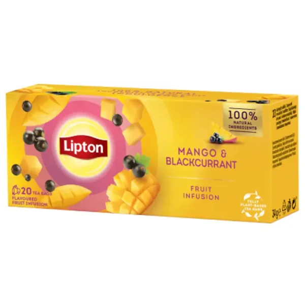 Lipton Tea Mango Blackcurrant 20X1.7G