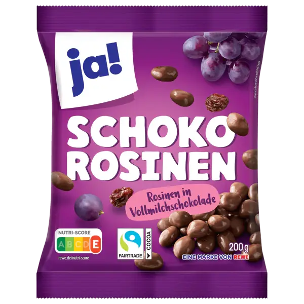 Yes! chocolate raisins, 200g bag