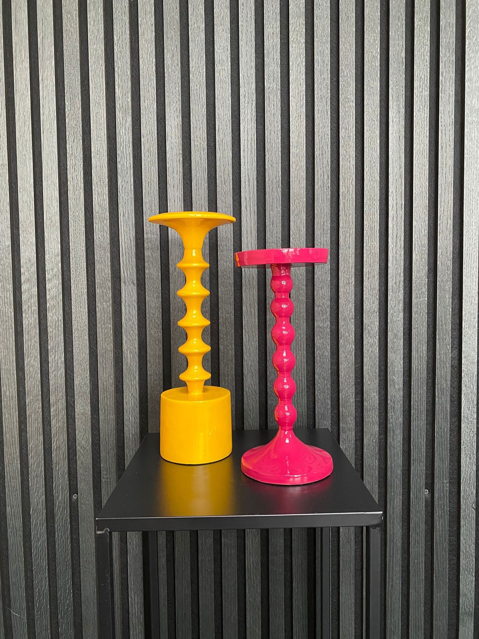 Candle holder fuchsia