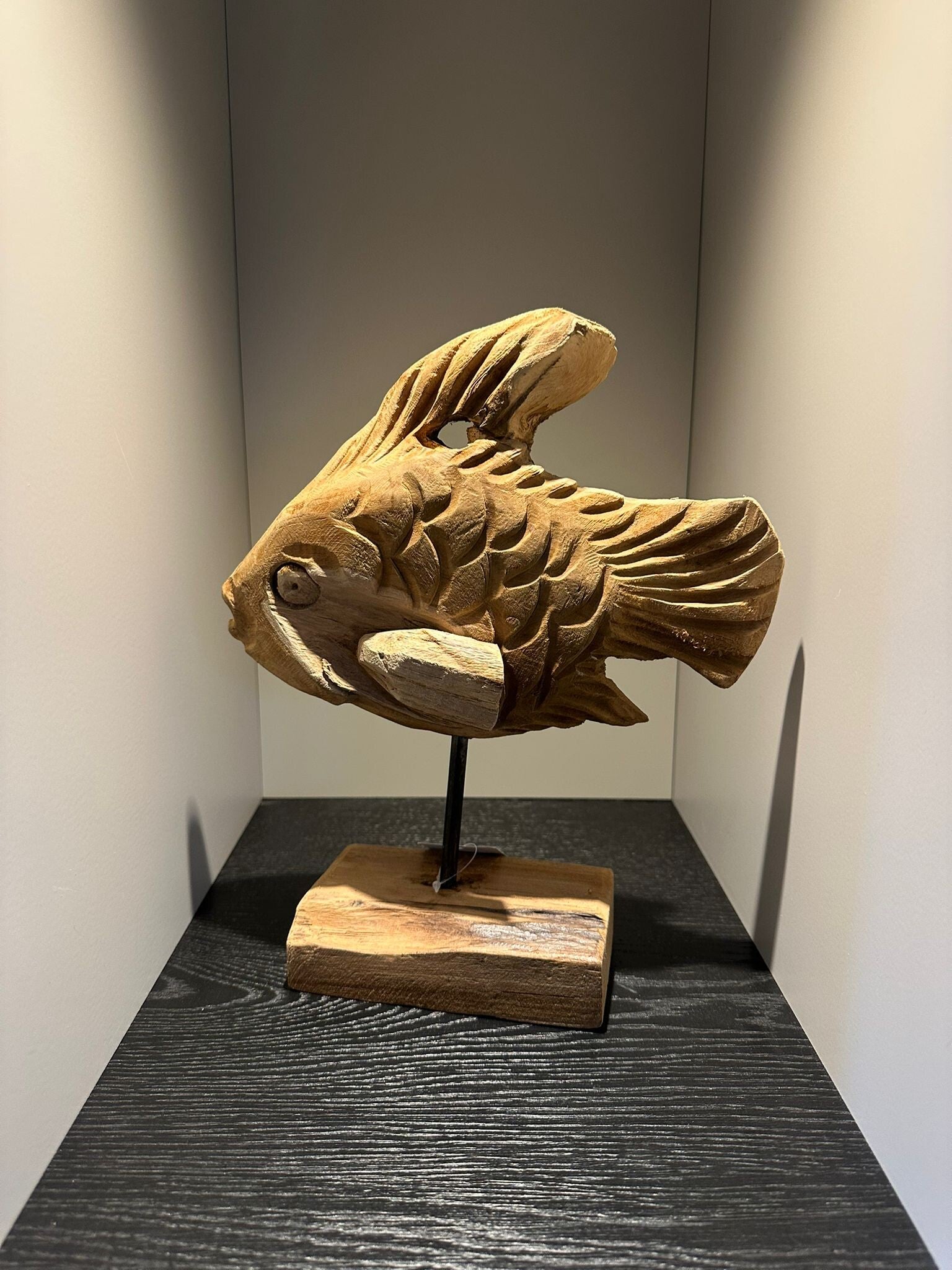 Ornament vis hout breed