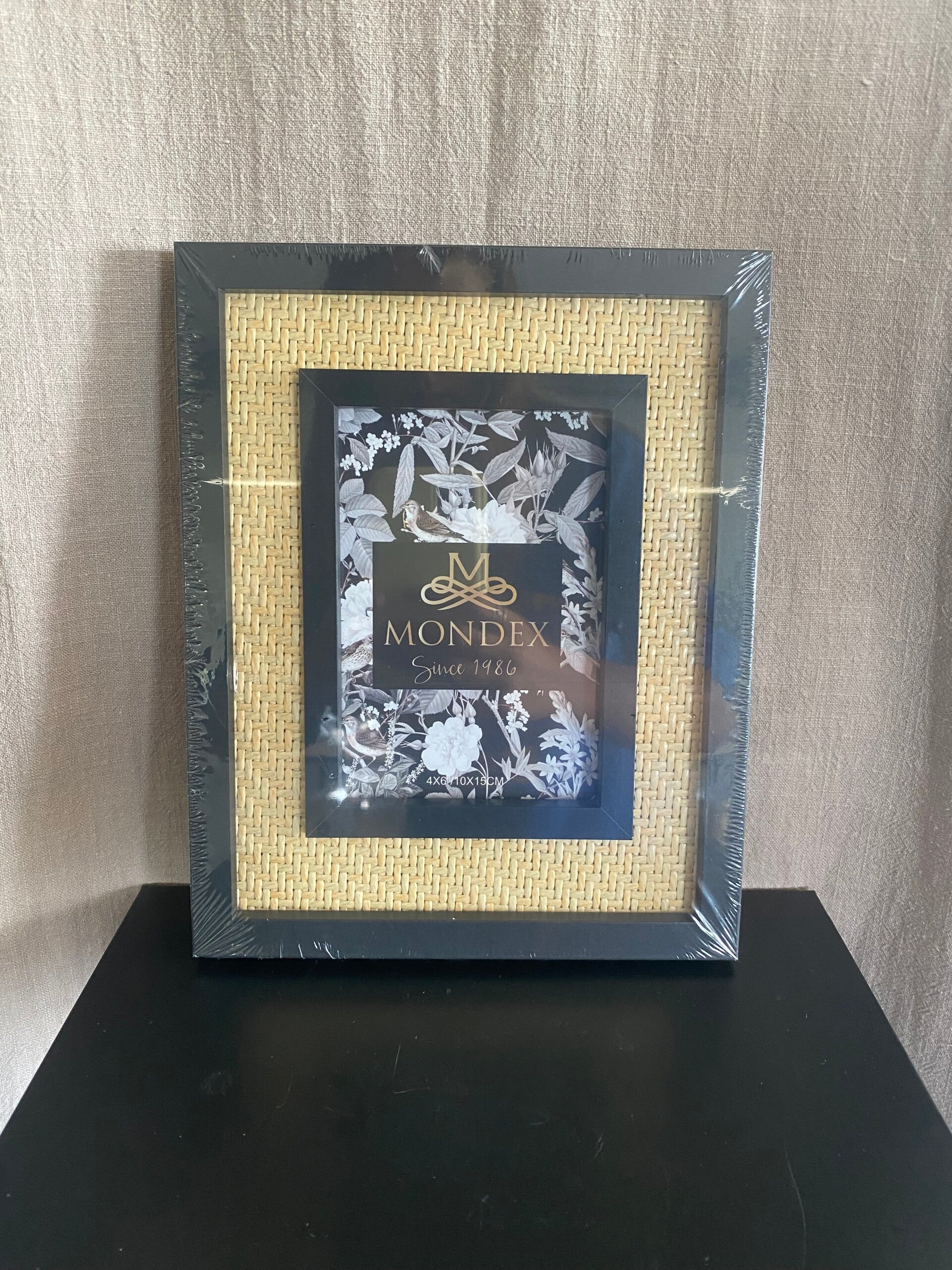 Fotolijst rotan zwart