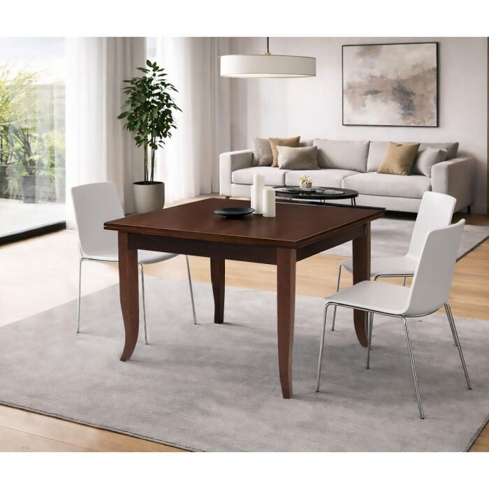 VOUWTAFEL CM 100X100 IN WALNOOT GEBEITST HOUT