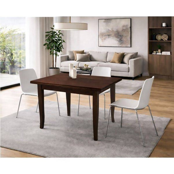 UITSCHUIFBARE TAFEL CM 120X80 IN WALNOOT GEBEITST HOUT