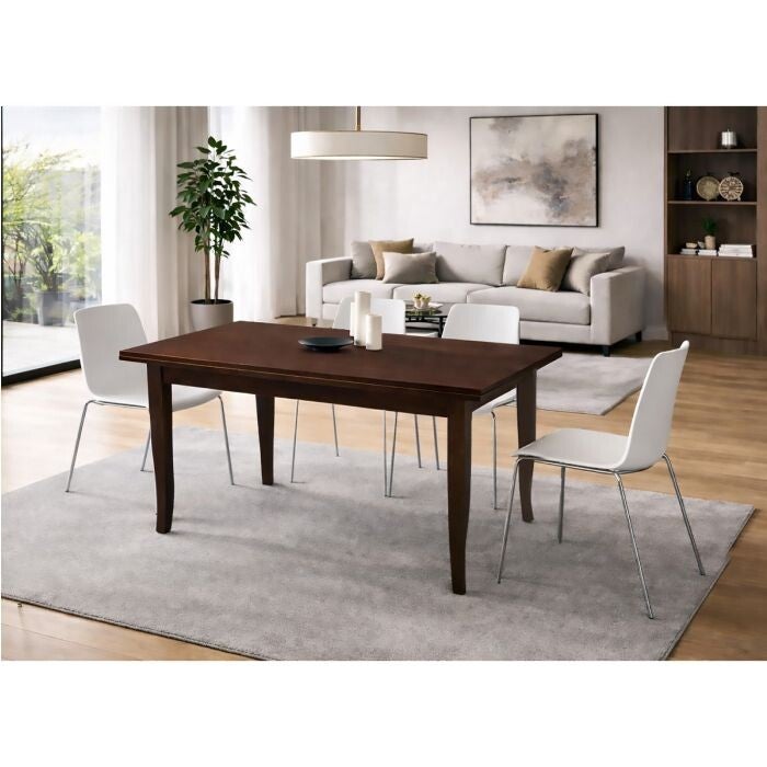 UITSCHUIFBARE TAFEL CM 160X85 IN WALNOOT GEBEITST HOUT