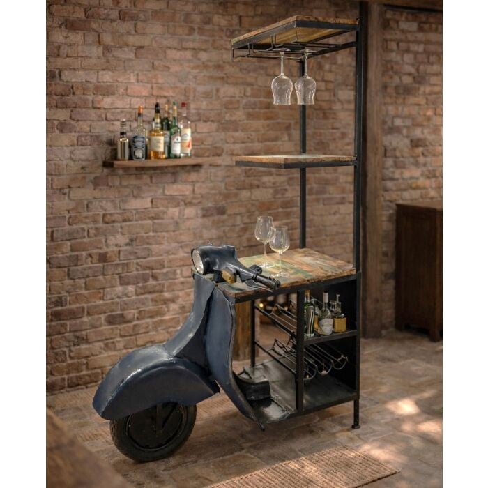 SCOOTER BARKAST CM 120X65 H.185 IN METAAL EN HOUT