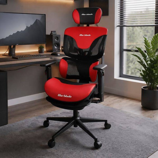 RODE EN ZWARTE GAMING BUREAUSTOEL