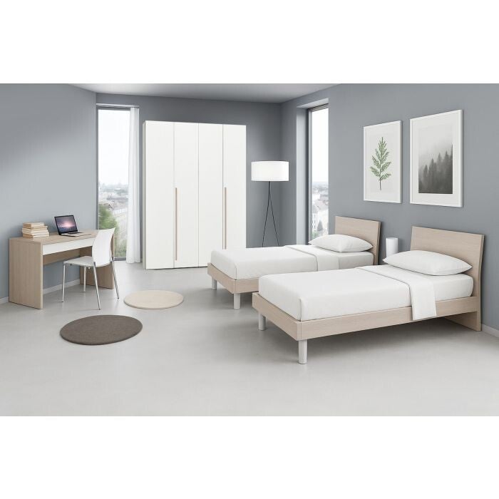 COMPLETE SLAAPKAMERMODEL ALICE PARELIEP EN WITTE LARIKS