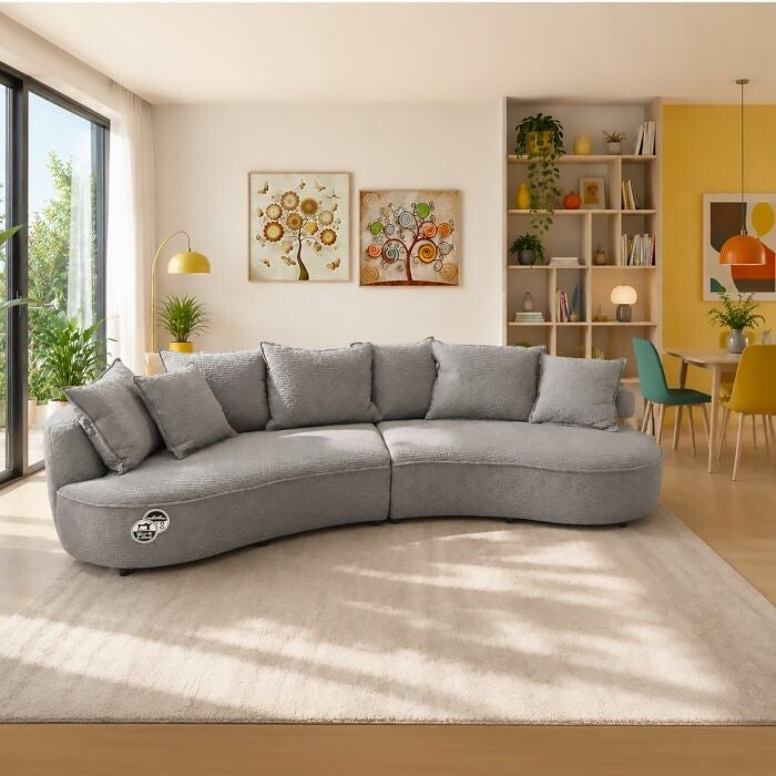 3-ZITS BANK MODEL LEVI XXL MET GRIJS STOF