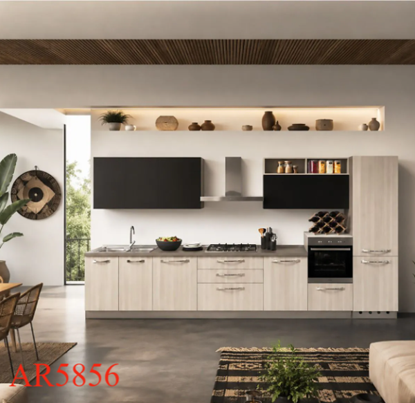 AR-TRE cucine UP DESIGN  420X60 H.216 WALNOOT EN BETON LAVA