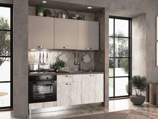 MIRA ALBA  CM 180X60 H.216  WIT EIK EN MAT TAUPE