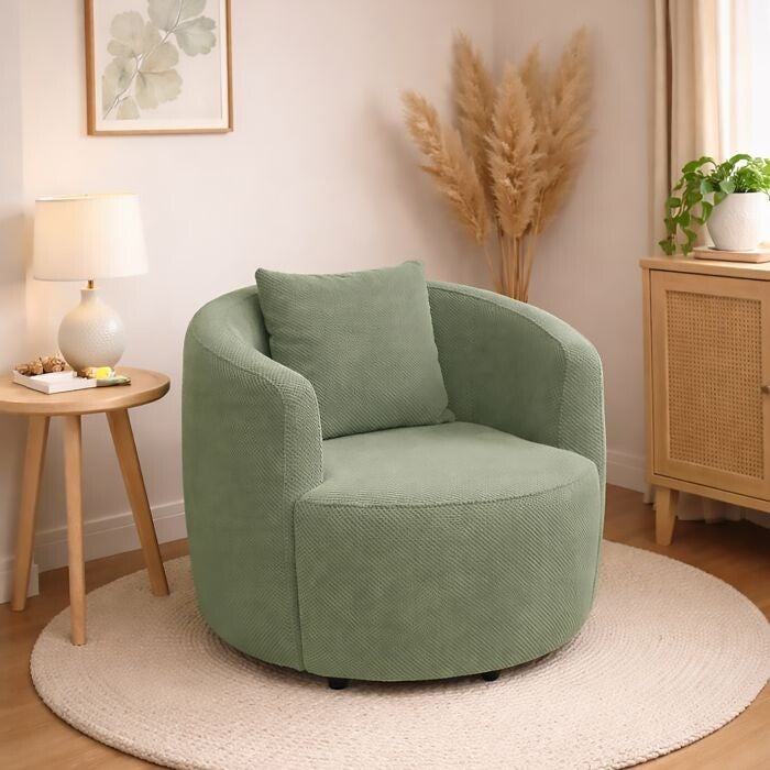 ARMCHAIR MODEL STOF DENNEN CM 77X76 H.70 GROEN