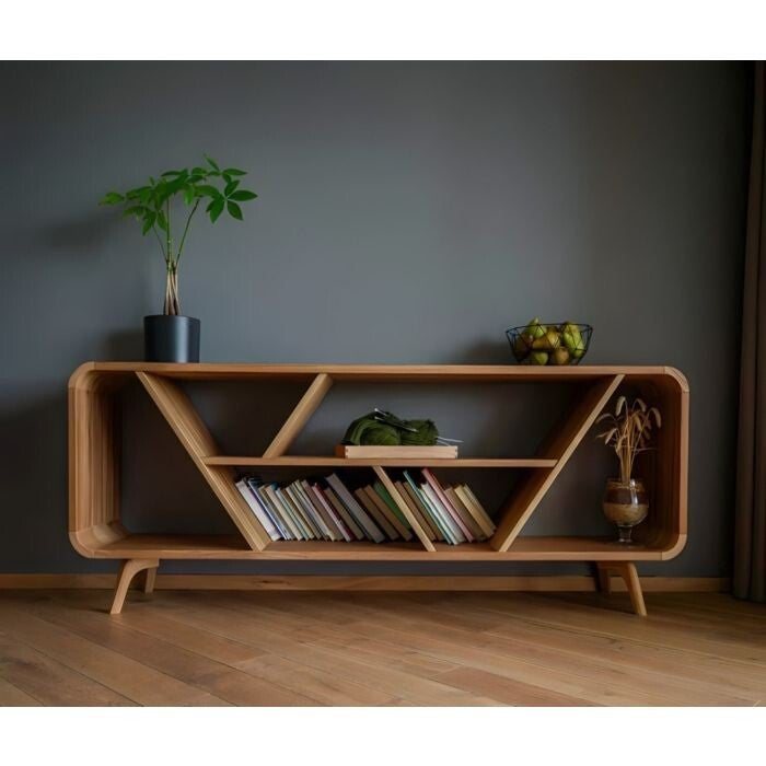 OPEN KAST VAN ACACIAHOUT CM 150X40 H.65 NATUURLIJK