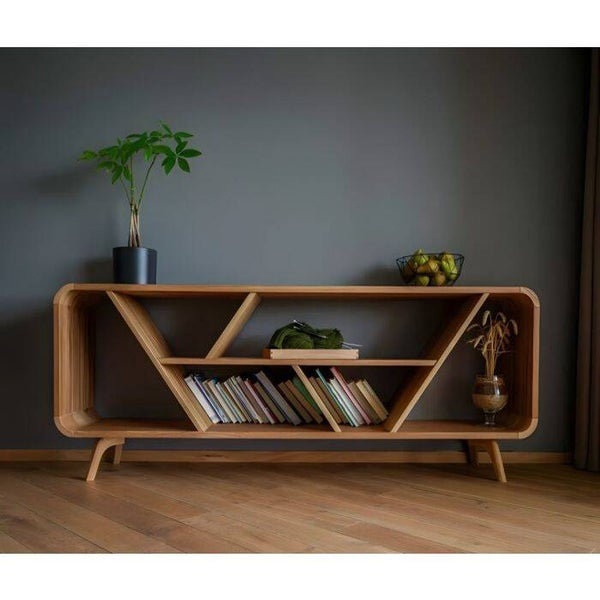 OPEN KAST VAN ACACIAHOUT CM 150X40 H.65 NATUURLIJK