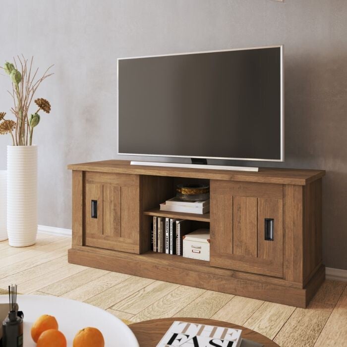 TV-STANDAARD MODEL ANTHONY CM 145X46 H. 60 WALNOOT
