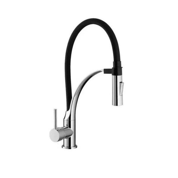 SEATTLE LINE - ZWARTE EN CHROME ENKELHENDEL-WASTAFELMIXER