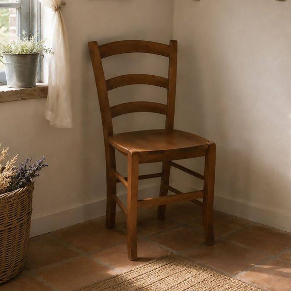 STOEL MODEL VENEZIA HOUT WALNOOT KLEUR