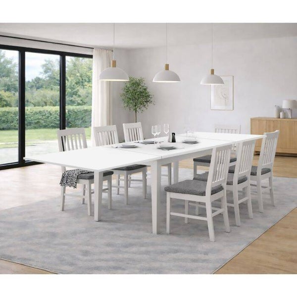 MODEL PARIS UITSCHUIFBARE TAFEL CM 180X95 WIT MAT