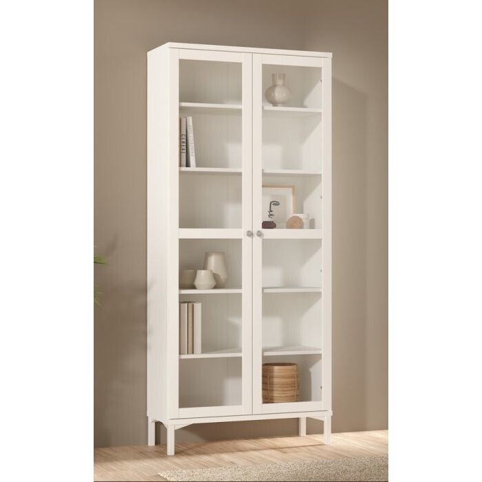 VITRINEKAST MODEL ROMA CM 88,7X36,2 H. 202,8 MAT WIT