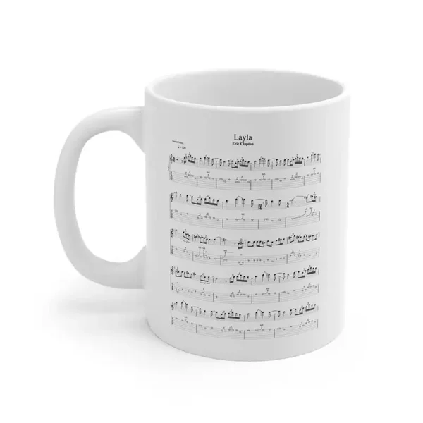 "Layla" Song Noten Tasse