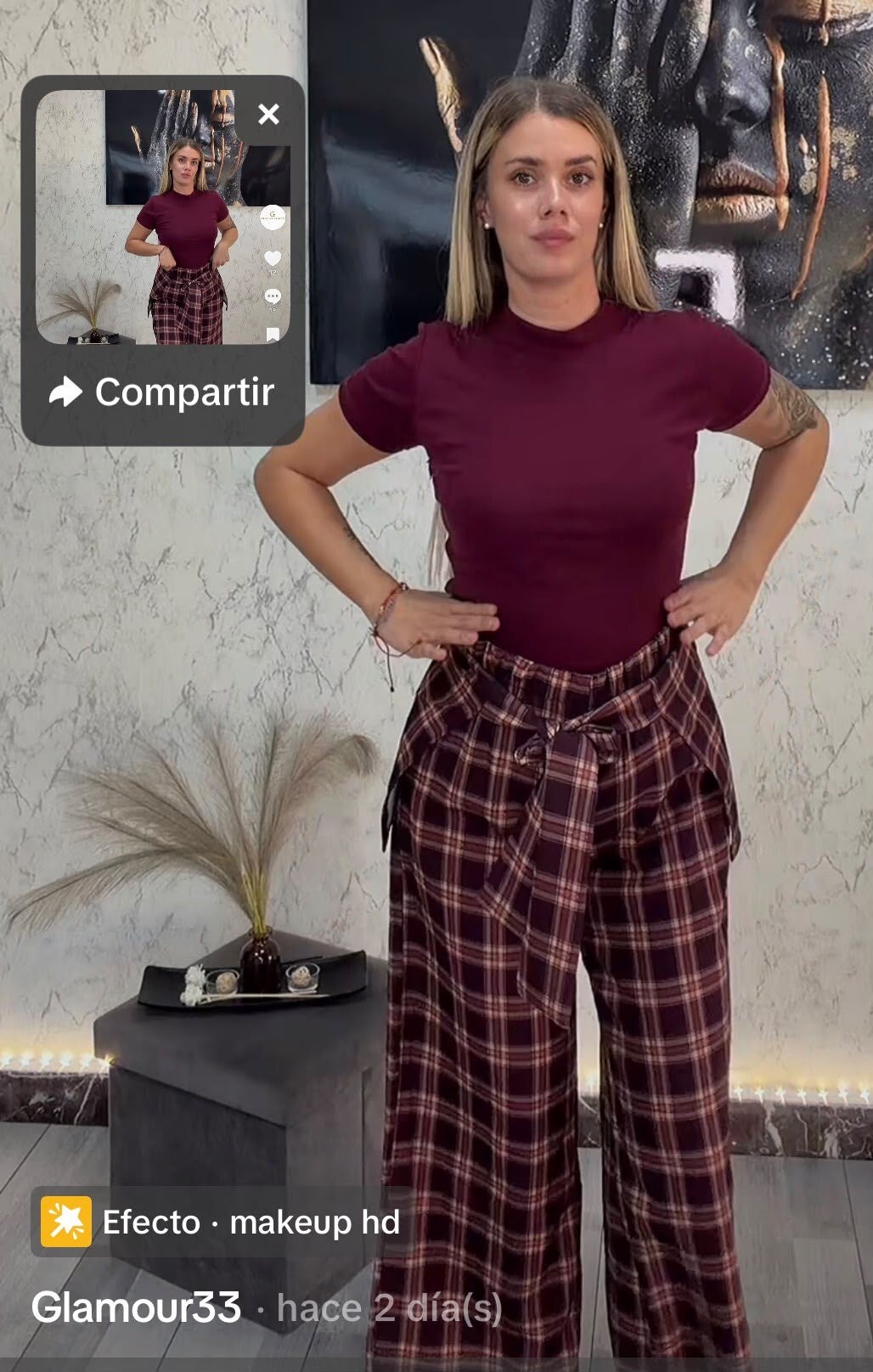 Pantalón cuadros