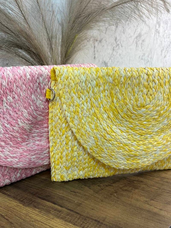 Bolso mimbre colores