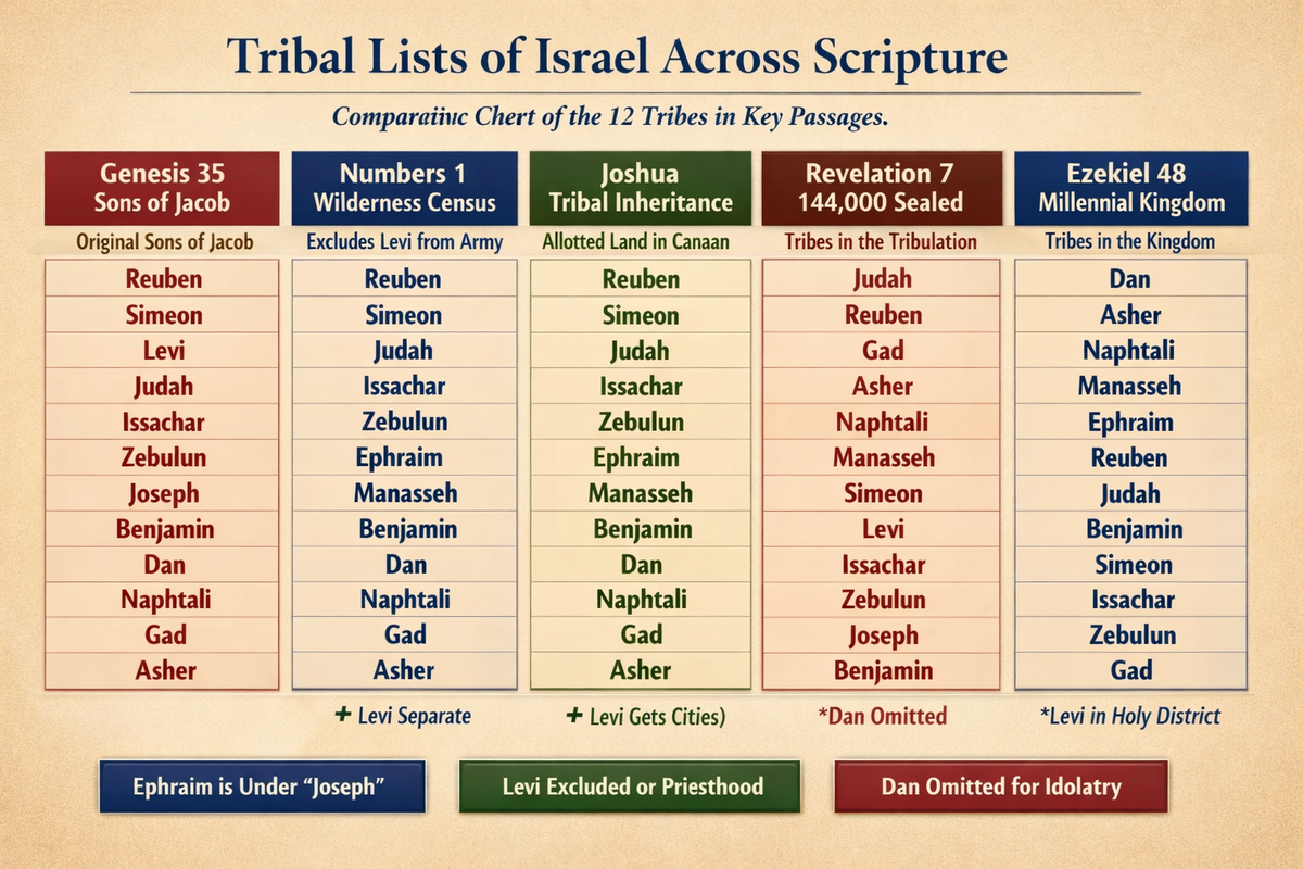 Tribes of Israel Throughout the Bible / Israelology / Theology ...