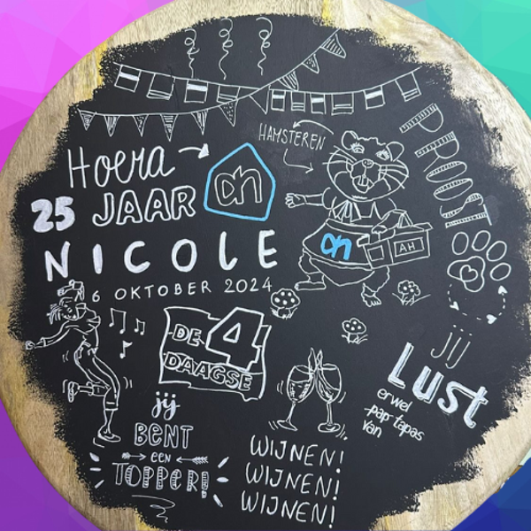 GEPERSONALISEERDE BORRELPLANK ROND