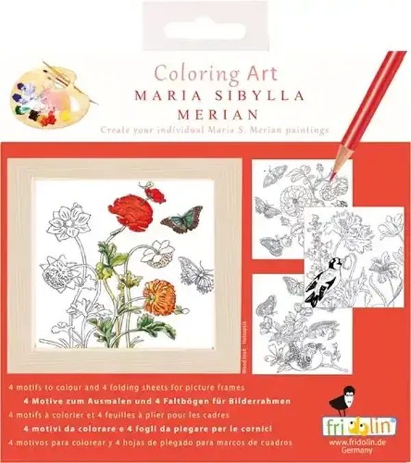 4 kleurplaten van Maria Sibylla Merian