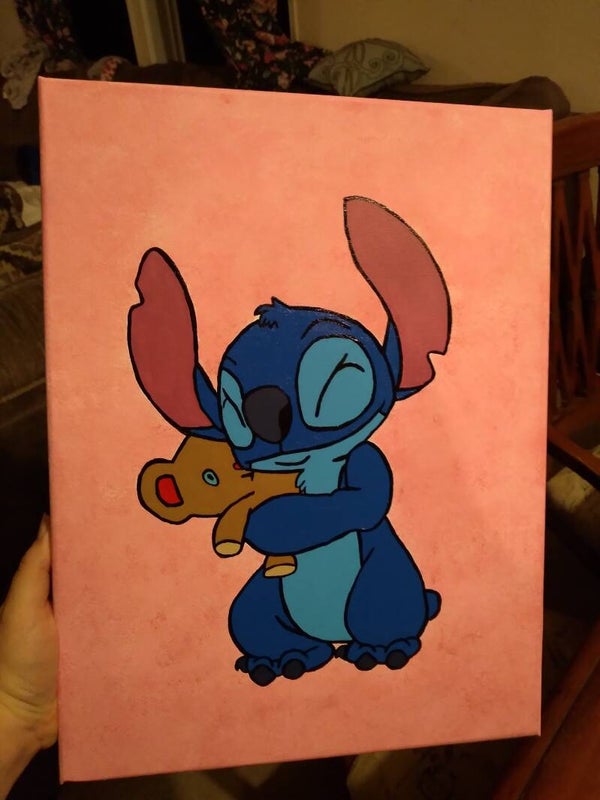 Stitch with his teady bear