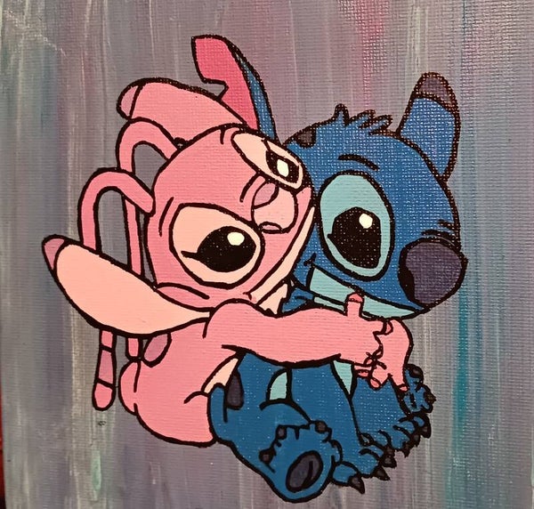 Stitch and Angel painting