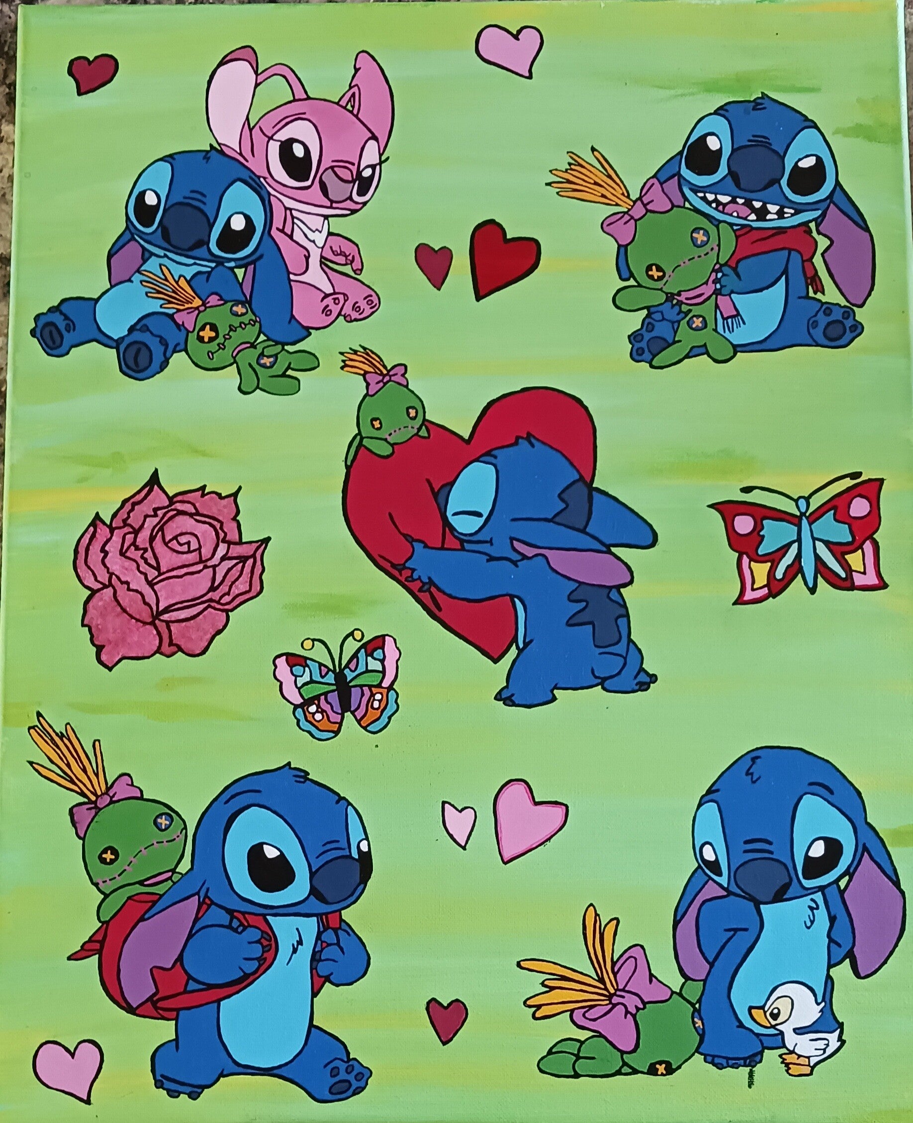 Stich and Angel custom painting