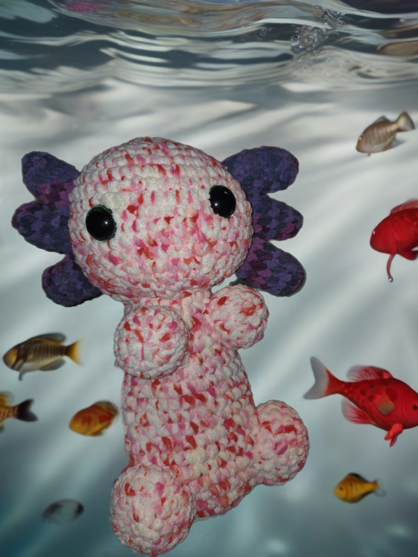 Meet Abby / Andy, Axolotl  your new favorite crochet plushy 💛