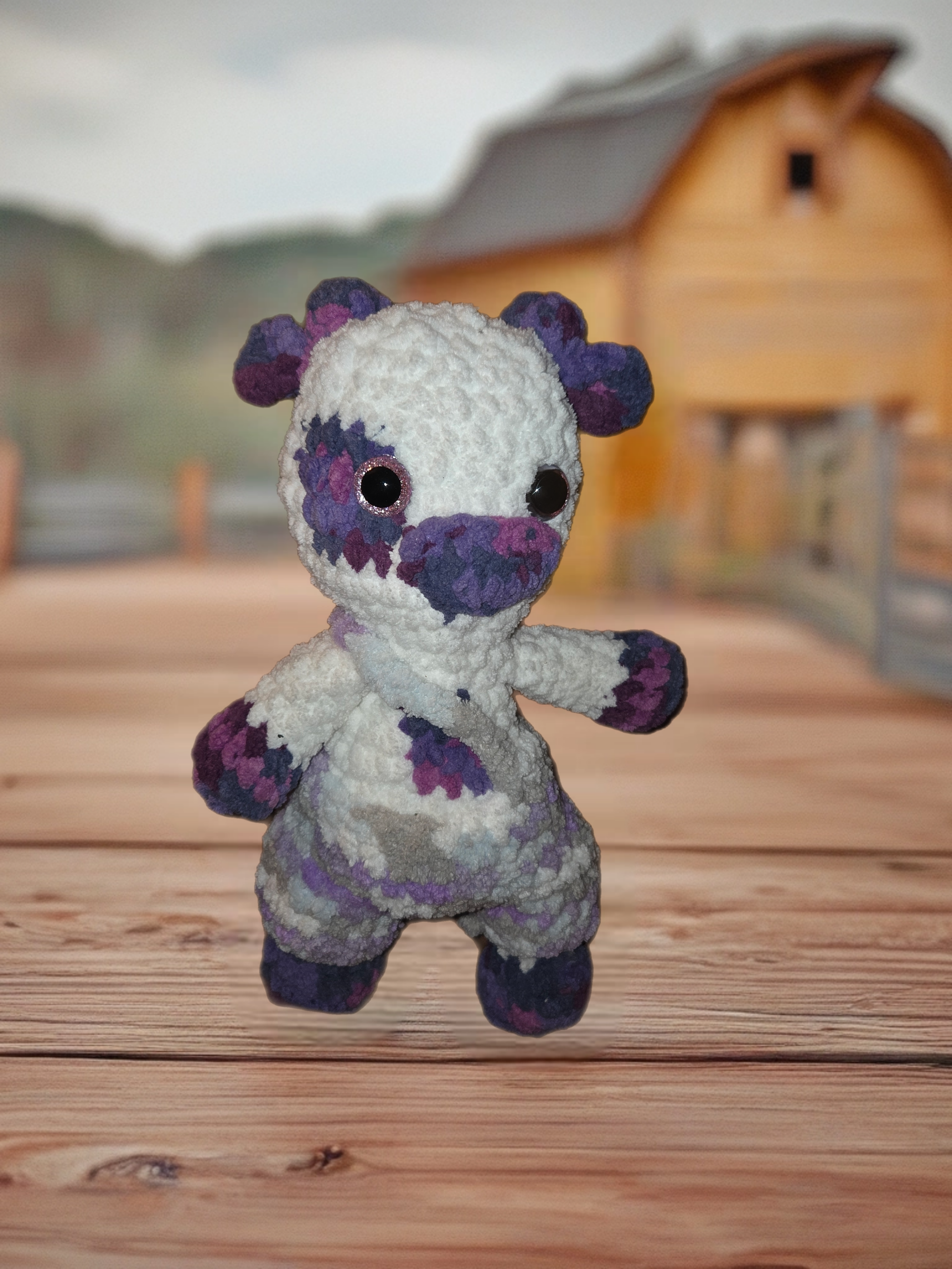 Cows in Overalls Crochet Plushie