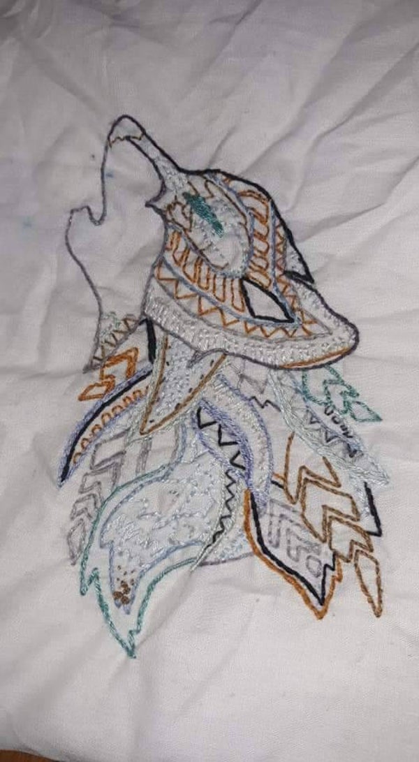 Walker the Wolf Embroidery