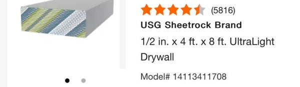 Drywall sheet