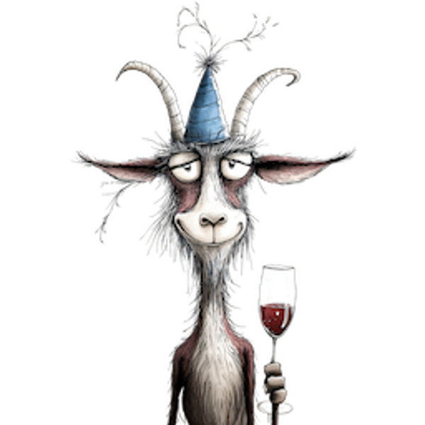 WHIMSICAL PARTY ANIMAL GOAT