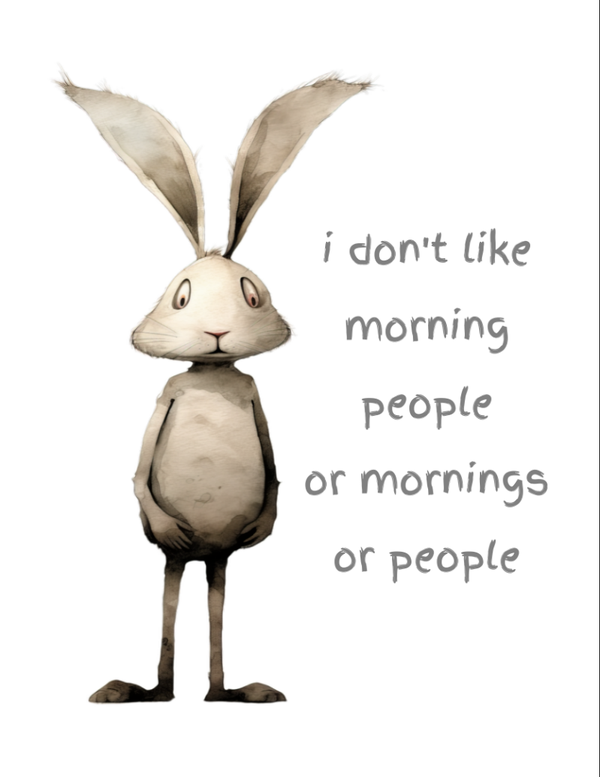 DON'T LIKE MORNING PEOPLE