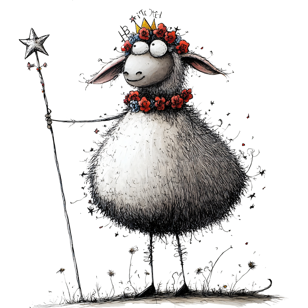 WHIMSICAL PARTY ANIMAL SHEEP