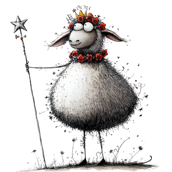 WHIMSICAL PARTY ANIMAL SHEEP