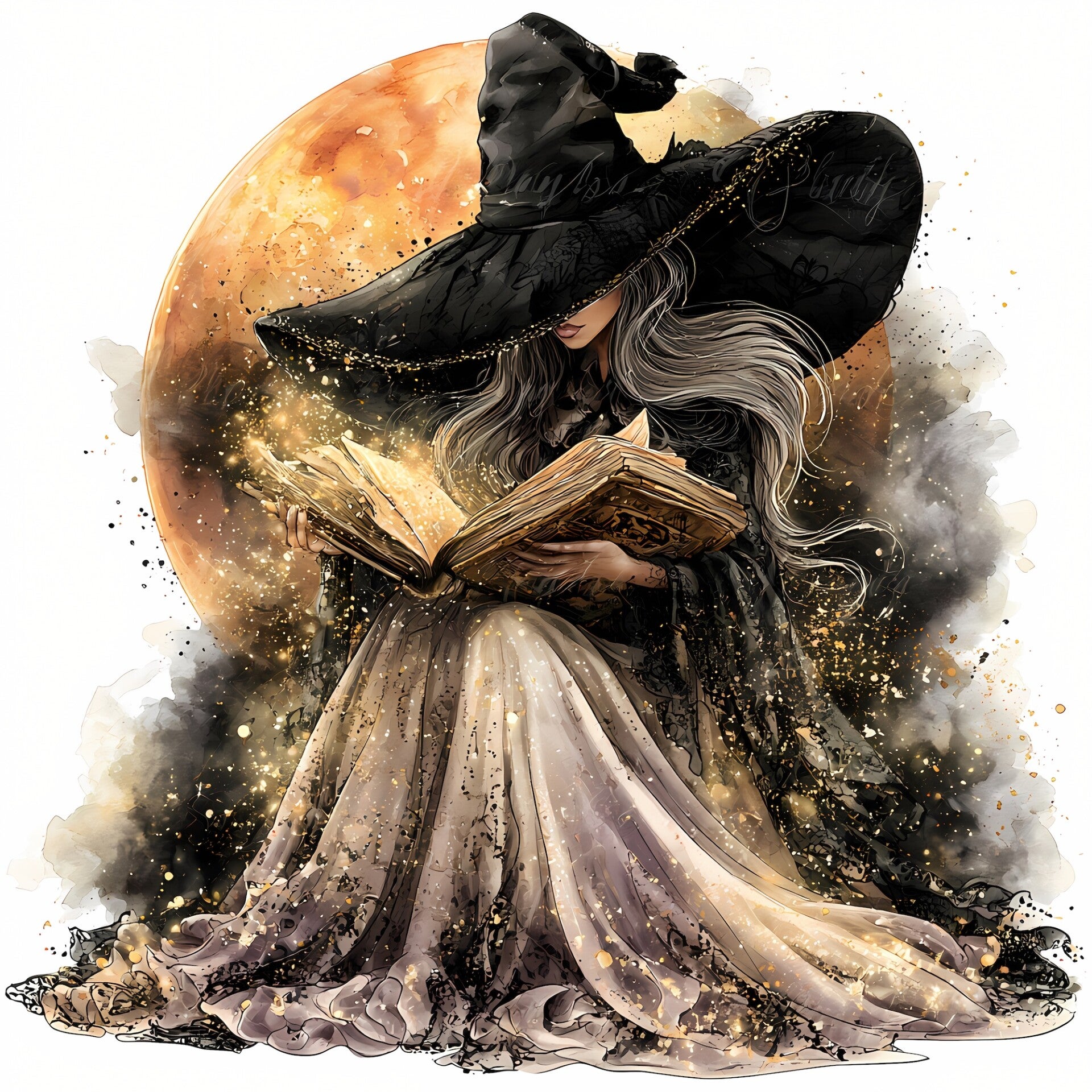 Witch with Book of Spells