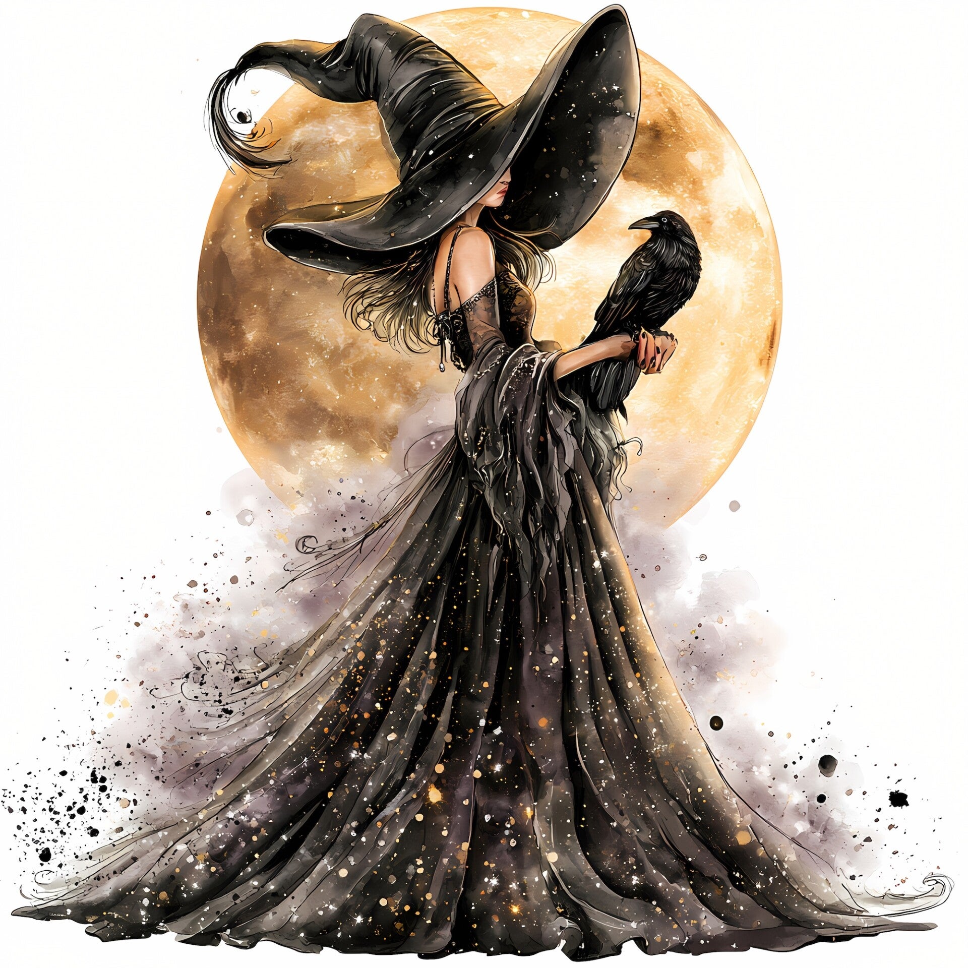 Witch with a Raven