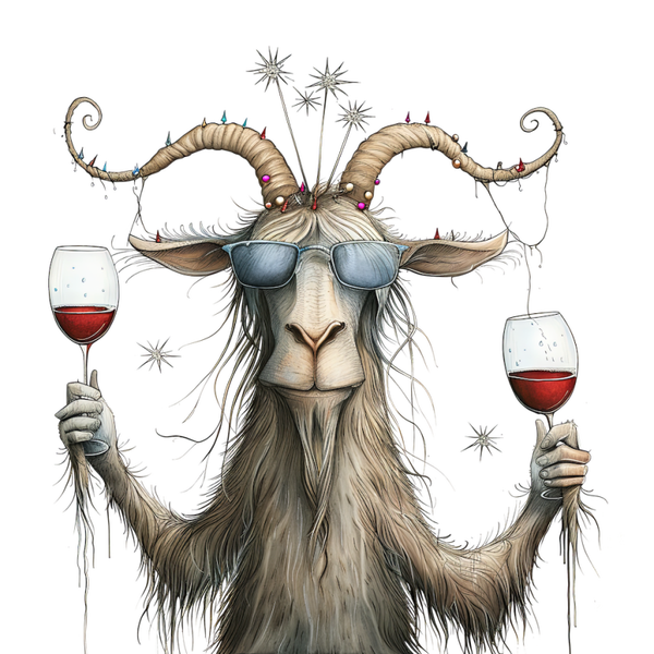WHIMSICAL PARTY ANIMAL GOAT