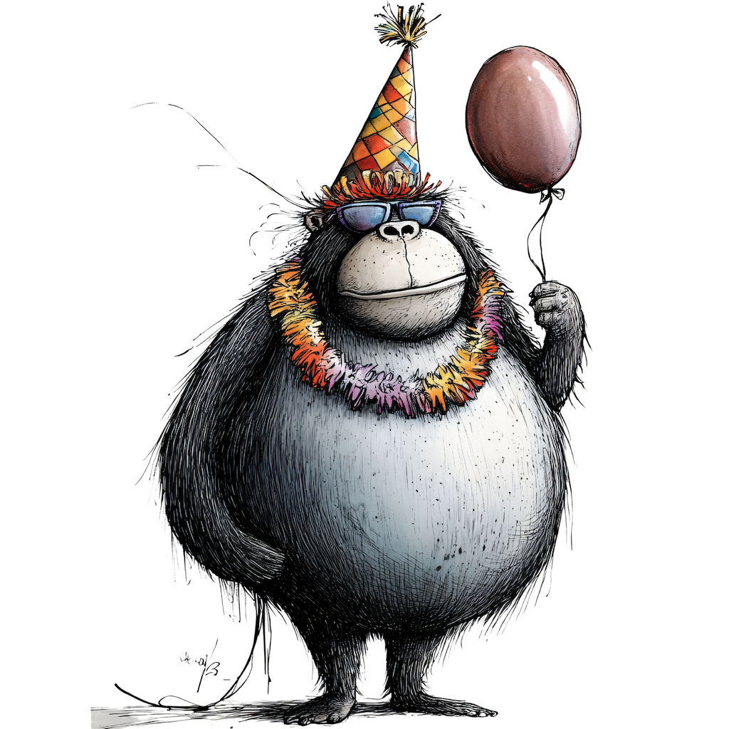 WHIMSICAL PARTY ANIMAL PRIMATE