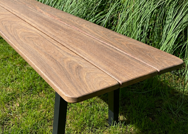 tuinbank COZY BENCH | 2 personen | 130cm | Braziliaanse walnoot hout | +25jaar | Handgemaakt in België