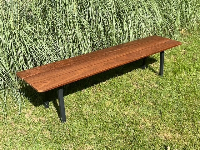 tuinbank SQUARE BENCH | 2 personen | 130cm | Braziliaanse walnoot hout | +25jaar | Handgemaakt in België