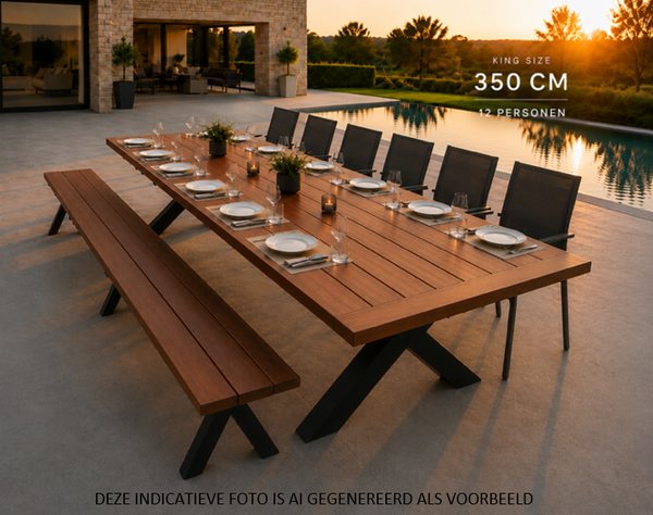 tuintafel "KING SIZE" 12-14P.