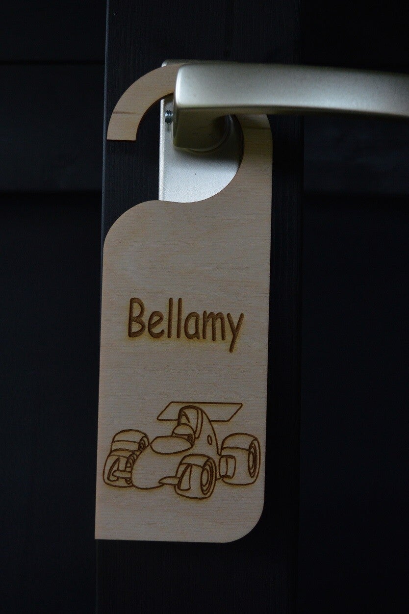 Türhänger mit eigenem Text und Abbildung