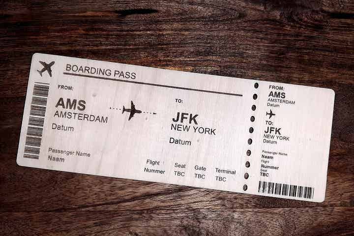 Geschenkgutschein Boarding Pass Bordkarte