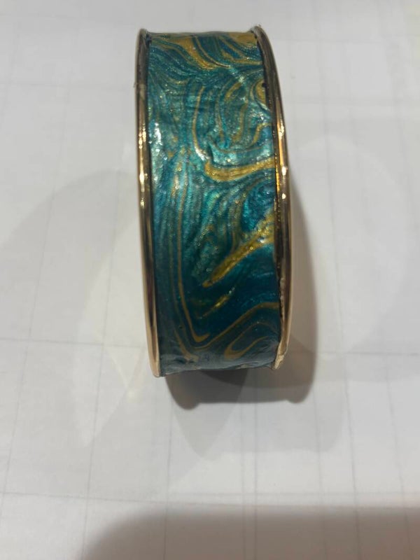 Teal and Gold Cuff