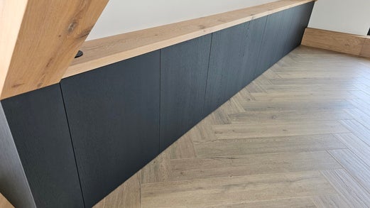 plafond afwerking eiken balken